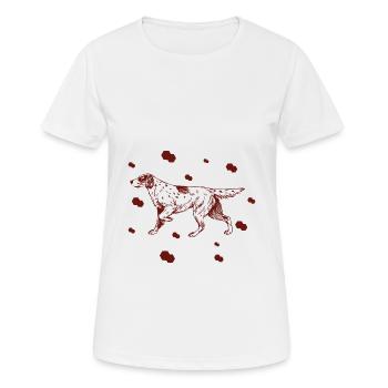 Dog - Dog lover - Animal lover - Women's Breathable T-Shirt - white - Front - AI Model Female 172 dark (172cm)