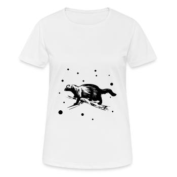 Marder - Hermelin - Wiesel - Frauen T-Shirt atmungsaktiv - Weiß - Vorne - AI Model Female 172 dark (172cm)