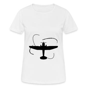 Airplane - Propeller Machine Freedom Flying - Women's Breathable T-Shirt - white - Front - AI Model Female 172 dark (172cm)
