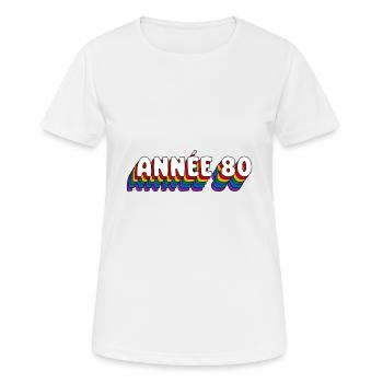 JAHR 80 !! - Frauen T-Shirt atmungsaktiv - Weiß - Vorne - AI Model Female 172 dark (172cm)