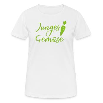 junges gemüse - Frauen T-Shirt atmungsaktiv - Weiß - Vorne - AI Model Female 172 dark (172cm)