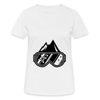 ski goggles - Women's Breathable T-Shirt - white - Front - AI Model Female 172 dark (172cm)