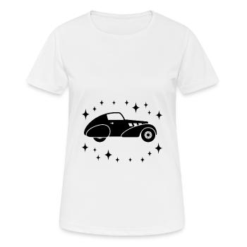 Oldtimer - Auto Nostalgisch Fahrzeuge - Frauen T-Shirt atmungsaktiv - Weiß - Vorne - AI Model Female 172 dark (172cm)