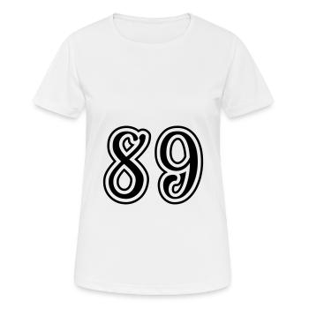 89 Number number - Women's Breathable T-Shirt - white - Front - AI Model Female 172 dark (172cm)