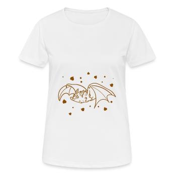 Halloween - Fledermaus Vampir Grusel - Frauen T-Shirt atmungsaktiv - Weiß - Vorne - AI Model Female 172 dark (172cm)