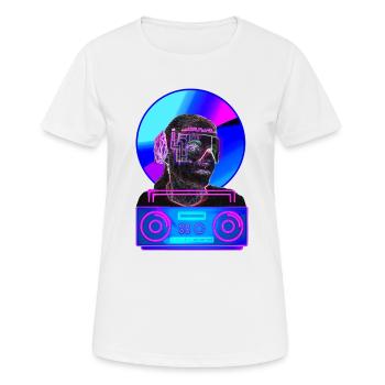 DJ musique électronique couleur fluo - T-shirt respirant Femme - blanc - Devant - AI Model Female 172 dark (172cm)