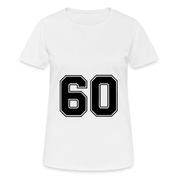60 nombre de maillots - T-shirt respirant Femme - blanc - Devant - AI Model Female 172 dark (172cm)