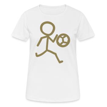 Footballer Minimalist - Women's Breathable T-Shirt - white - Front - AI Model Female 172 dark (172cm)