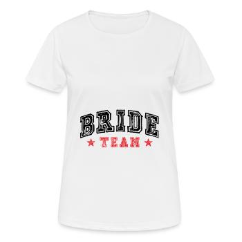 Équipe de la mariée - T-shirt respirant Femme - blanc - Devant - AI Model Female 172 dark (172cm)