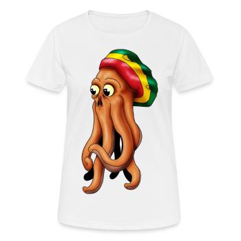rasta krake - Frauen T-Shirt atmungsaktiv - Weiß - Vorne - AI Model Female 172 dark (172cm)