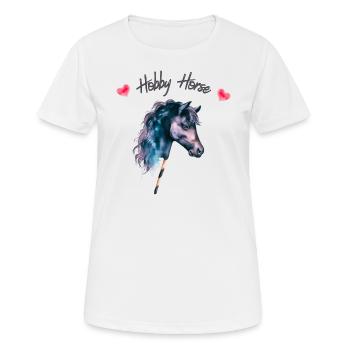 Hobby Horse Horse on a stick - Women's Breathable T-Shirt - white - Front - AI Model Female 172 dark (172cm)