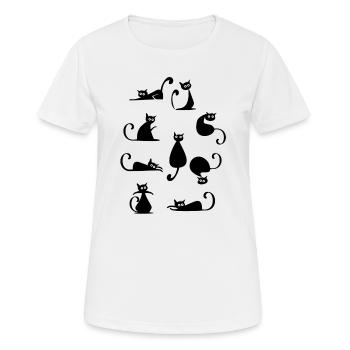 optique de chats différents - T-shirt respirant Femme - blanc - Devant - AI Model Female 172 dark (172cm)