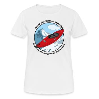 Kajak magische Jahreszeit - Frauen T-Shirt atmungsaktiv - Weiß - Vorne - AI Model Female 172 dark (172cm)