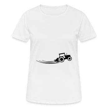 traktor icon - Frauen T-Shirt atmungsaktiv - Weiß - Vorne - AI Model Female 172 dark (172cm)