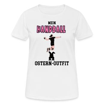 Handball Spielerin Handballerin Oster Geschenk - Frauen T-Shirt atmungsaktiv - Weiß - Vorne - AI Model Female 172 dark (172cm)