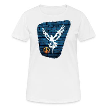 Colombe de la paix - T-shirt respirant Femme - blanc - Devant - AI Model Female 172 dark (172cm)