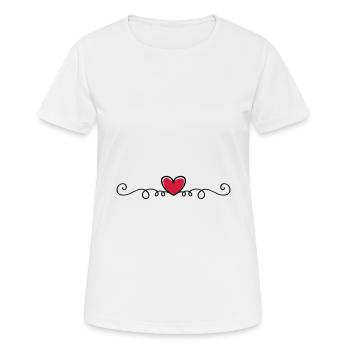 ornements de cœur - T-shirt respirant Femme - blanc - Devant - AI Model Female 172 dark (172cm)