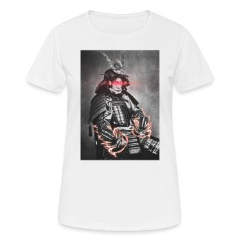 Laser Ninja Man - Frauen T-Shirt atmungsaktiv - Weiß - Vorne - AI Model Female 172 dark (172cm)