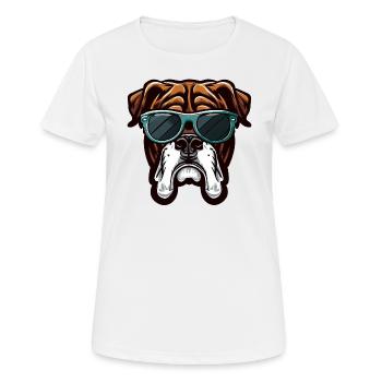 Boxer Dog the Explorer - Women's Breathable T-Shirt - white - Front - AI Model Female 172 dark (172cm)