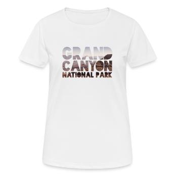 Grand Canyon Nationalpark - Frauen T-Shirt atmungsaktiv - Weiß - Vorne - AI Model Female 172 dark (172cm)