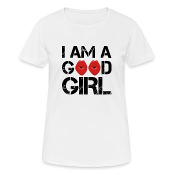 I am a good girl - Women's Breathable T-Shirt - white - Front - AI Model Female 172 dark (172cm)