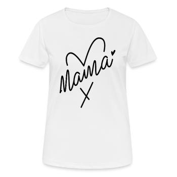 Mom Motif | Gift idea for Mother's Day - Women's Breathable T-Shirt - white - Front - AI Model Female 172 dark (172cm)