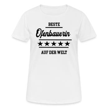 Ofenbauerin Meisterin Chefin Ofenbauer Frauen - Frauen T-Shirt atmungsaktiv - Weiß - Vorne - AI Model Female 172 dark (172cm)