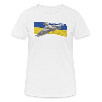 Peace Ukraine - Women's Breathable T-Shirt - white - Front - AI Model Female 172 dark (172cm)