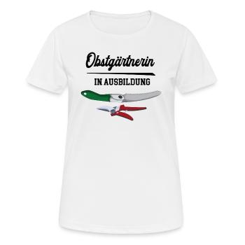 Obstgärtnerin in Ausbildung Obstgärtnerausbildung - Frauen T-Shirt atmungsaktiv - Weiß - Vorne - AI Model Female 172 dark (172cm)
