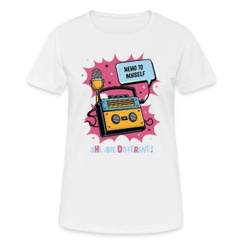 Ils sont différents ! - T-shirt respirant Femme - blanc - Devant - AI Model Female 172 dark (172cm)