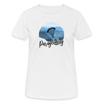 Paragliding - Frauen T-Shirt atmungsaktiv - Weiß - Vorne - AI Model Female 172 dark (172cm)
