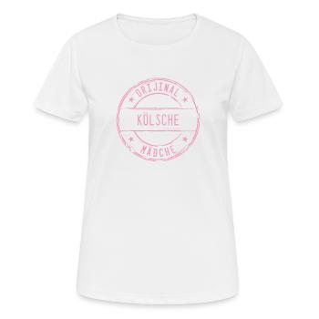 Köln Kölner Mädchen Mädel Frau Karneval Colonia - Frauen T-Shirt atmungsaktiv - Weiß - Vorne - AI Model Female 172 dark (172cm)
