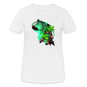 tolle Tierfotos, Flughund mit baby - Frauen T-Shirt atmungsaktiv - Weiß - Vorne - AI Model Female 172 dark (172cm)
