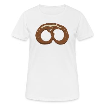 Bretzel - T-shirt respirant Femme - blanc - Devant - AI Model Female 172 dark (172cm)