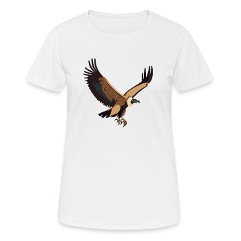 Vautour fauve - T-shirt respirant Femme - blanc - Devant - AI Model Female 172 dark (172cm)