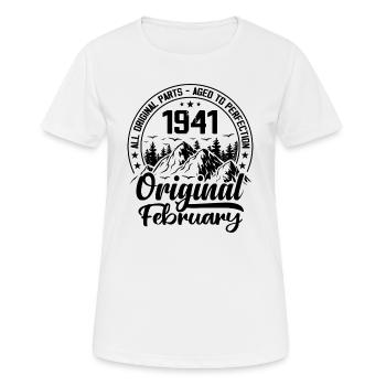 1941 February Original: 83 Years Anniversary Gift - Women's Breathable T-Shirt - white - Front - AI Model Female 172 dark (172cm)