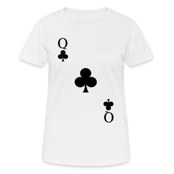 Cross Queen Queen Costume Q Playing Card Carnival - Women's Breathable T-Shirt - white - Front - AI Model Female 172 dark (172cm)