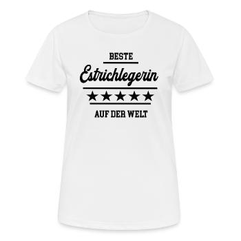 Beste Estrichlegerin Weltbeste Chefin Estrichleger - Frauen T-Shirt atmungsaktiv - Weiß - Vorne - AI Model Female 172 dark (172cm)