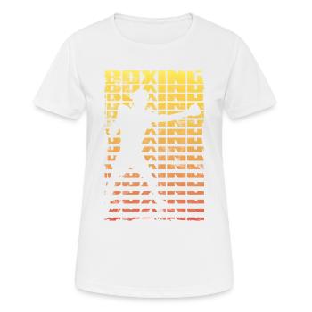 Boxen Boxer Shadow Vintage - Kampfsport - Frauen T-Shirt atmungsaktiv - Weiß - Vorne - AI Model Female 172 dark (172cm)