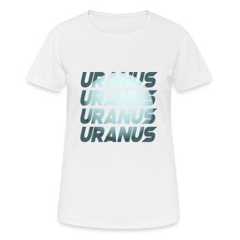 Uranus Design - Frauen T-Shirt atmungsaktiv - Weiß - Vorne - AI Model Female 172 dark (172cm)
