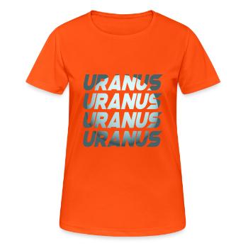 Conception d’Uranus - T-shirt respirant Femme - orange néon - Devant - AI Model Female 172 dark (172cm)
