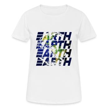 Erd-Design - Frauen T-Shirt atmungsaktiv - Weiß - Vorne - AI Model Female 172 dark (172cm)