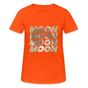 Conception de la Lune - T-shirt respirant Femme - orange néon - Devant - AI Model Female 172 dark (172cm)