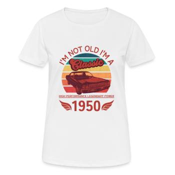 Ich bin nicht alt, ich bin ein Klassiker - Frauen T-Shirt atmungsaktiv - Weiß - Vorne - AI Model Female 172 dark (172cm)