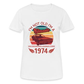 Ich bin nicht alt, ich bin ein Klassiker - Frauen T-Shirt atmungsaktiv - Weiß - Vorne - AI Model Female 172 dark (172cm)