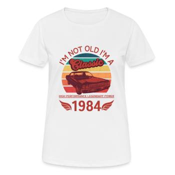 Ich bin nicht alt, ich bin ein Klassiker - Frauen T-Shirt atmungsaktiv - Weiß - Vorne - AI Model Female 172 dark (172cm)
