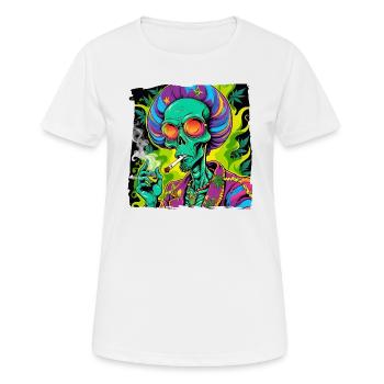 Extraterrestre de la Jamaïque - T-shirt respirant Femme - blanc - Devant - AI Model Female 172 dark (172cm)