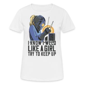 Welder Mama for welders and - Women's Breathable T-Shirt - white - Front - AI Model Female 172 dark (172cm)