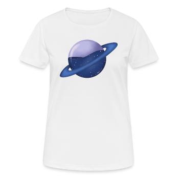 Galaxy Planet - Women's Breathable T-Shirt - white - Front - AI Model Female 172 dark (172cm)