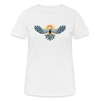 Oiseau de proie, faucon, aigle, autour des palombes, buse, fauconnier - T-shirt respirant Femme - blanc - Devant - AI Model Female 172 dark (172cm)